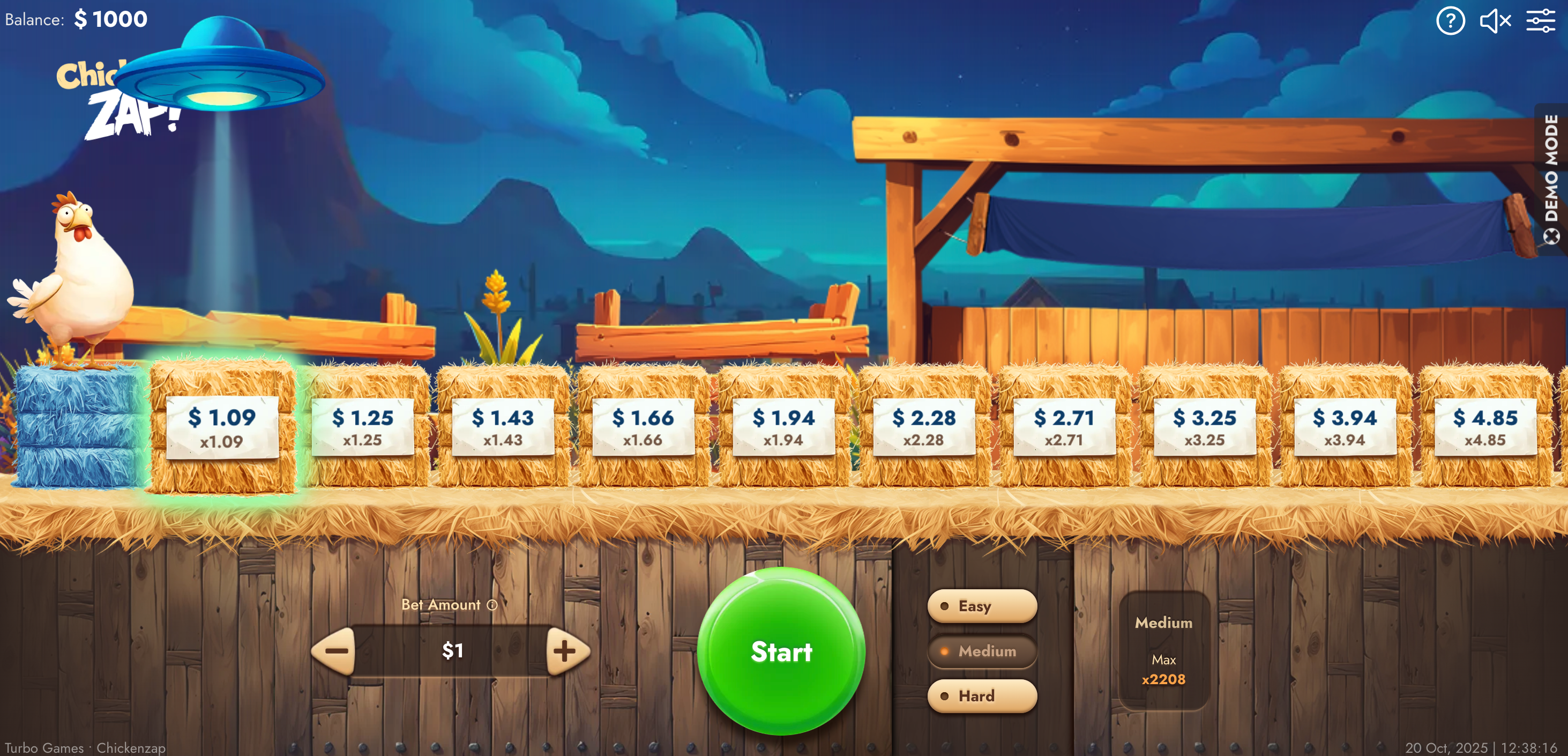 Chicken Zap casino game