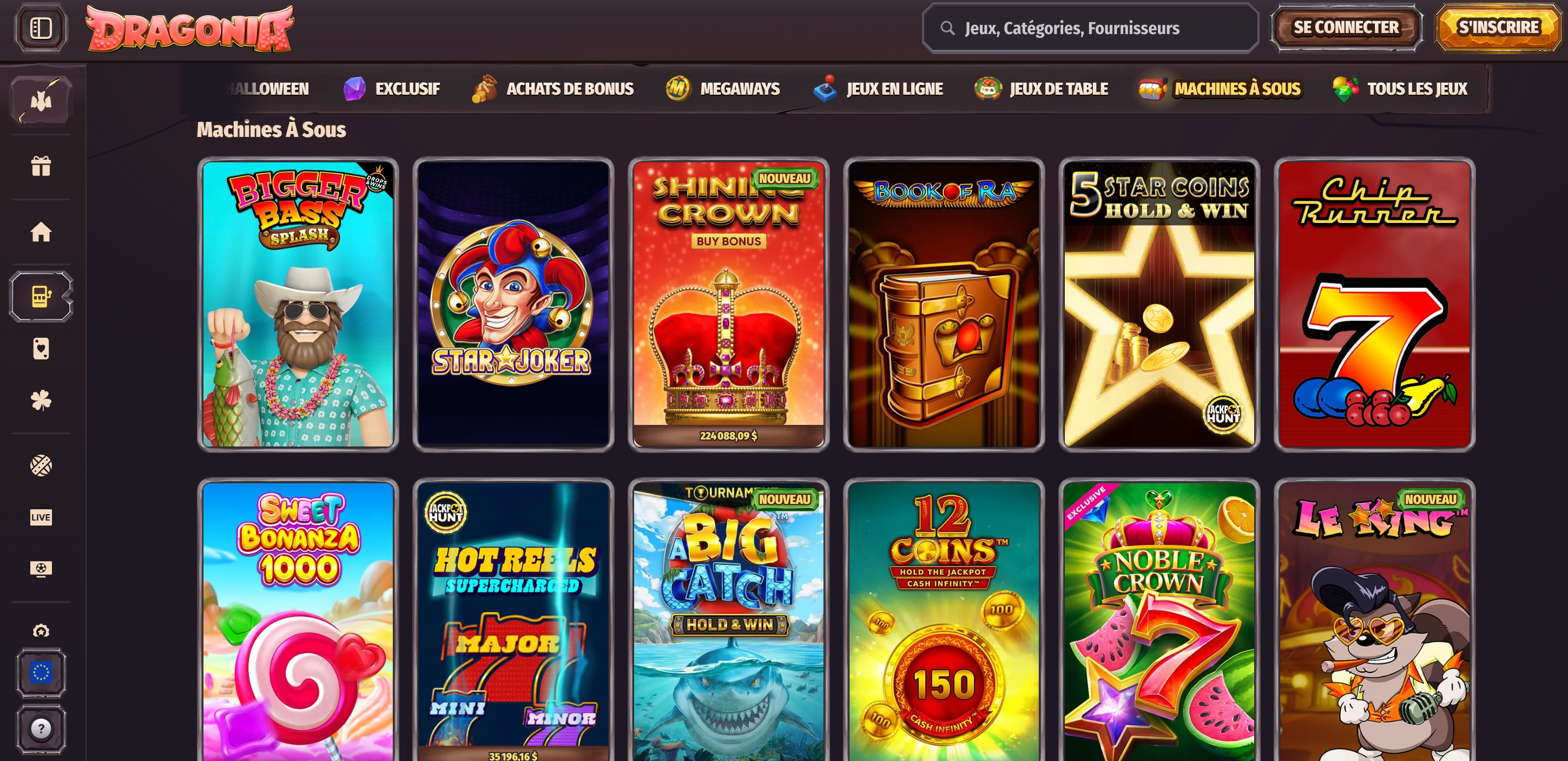 machines à sous casino dragonia