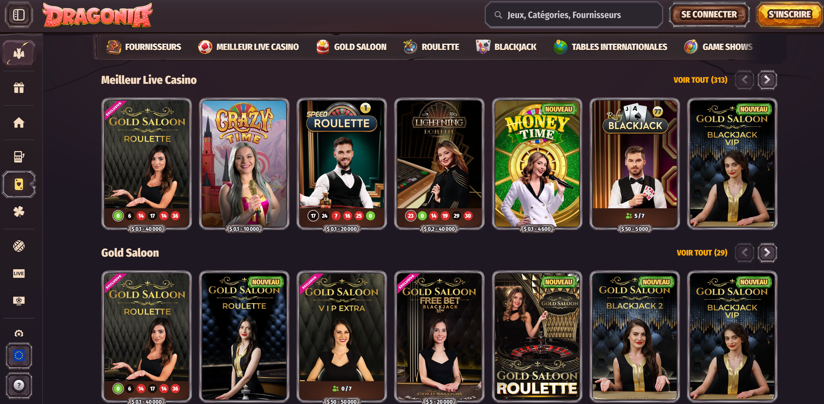 jeux live casino dragonia