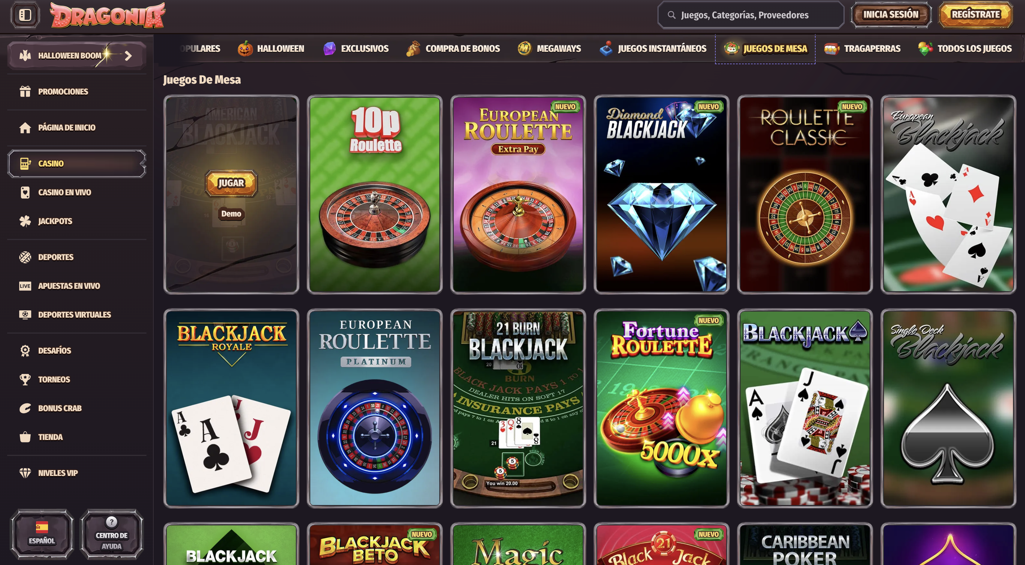 juegos de mesa casino dragonia