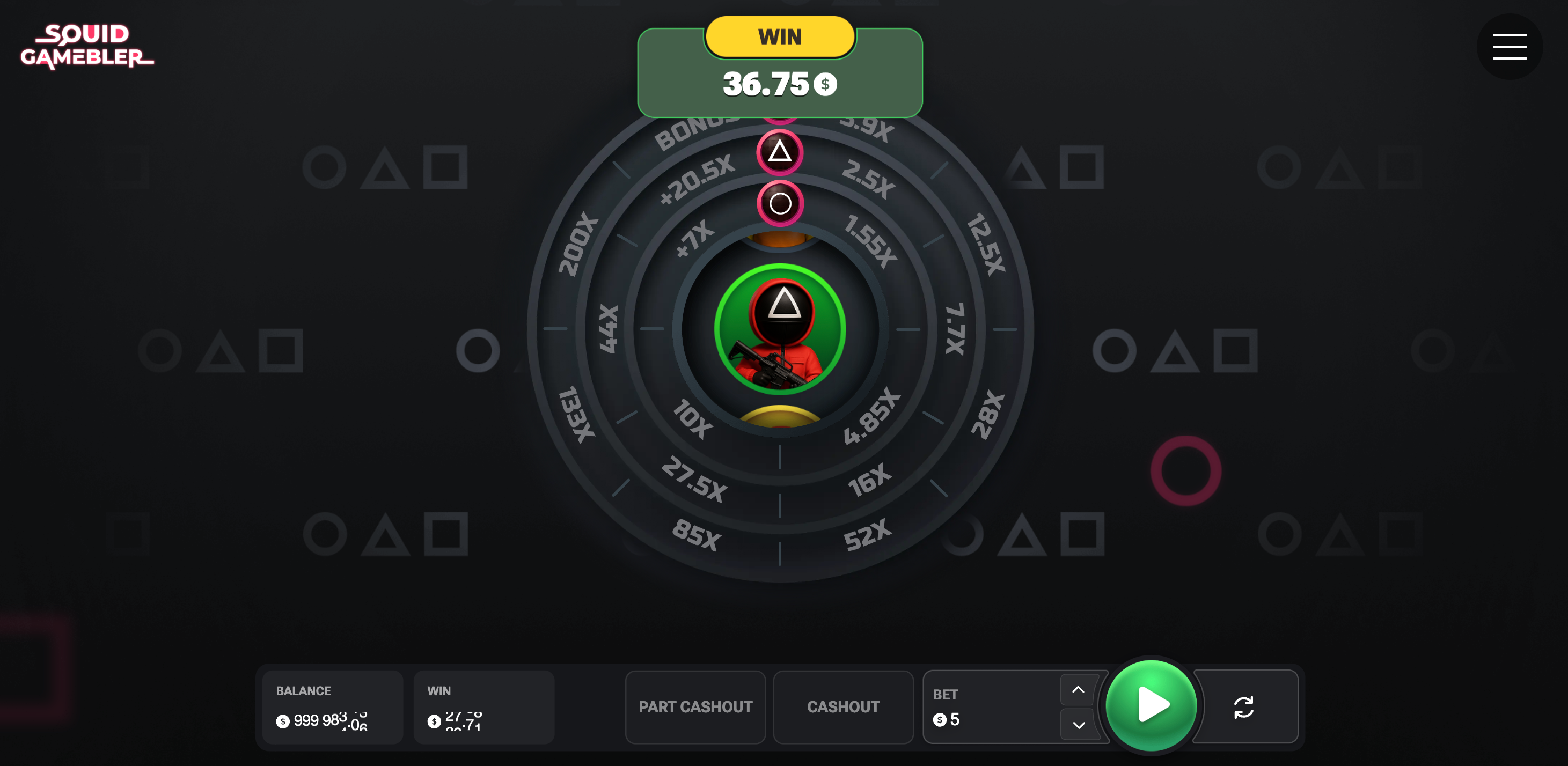 Squid Gamebler demo gratuite