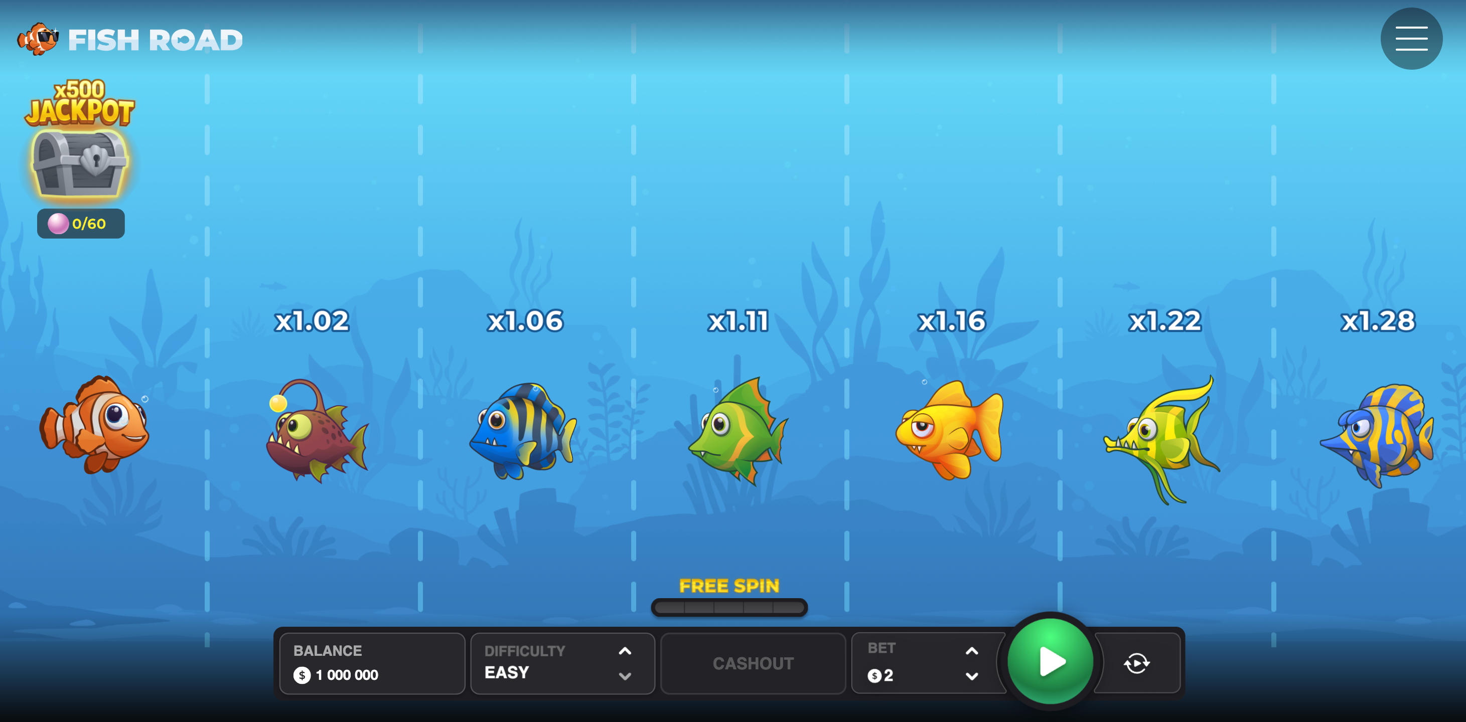 Fish Road mini jeu casino
