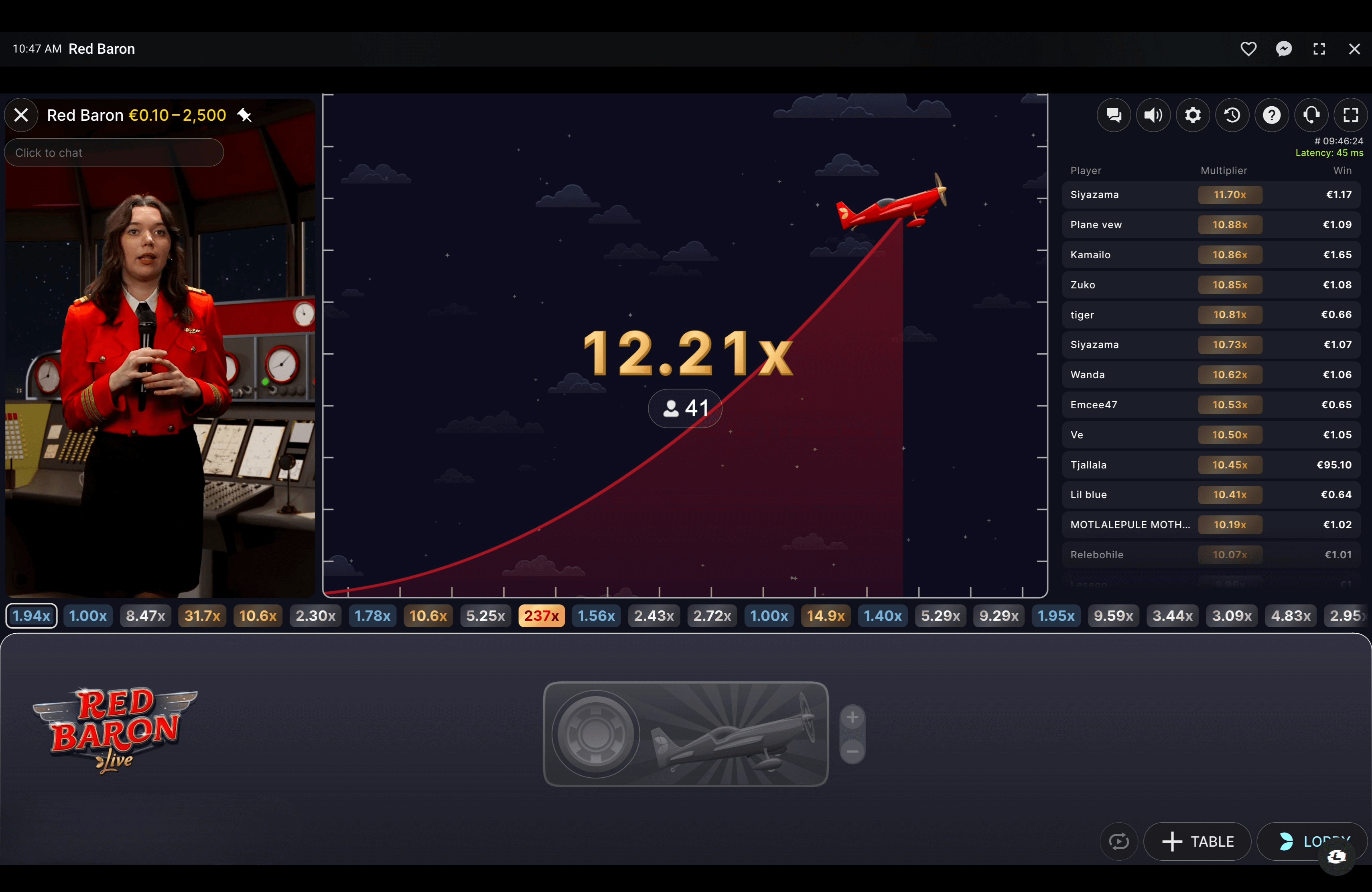 Red Baron live
