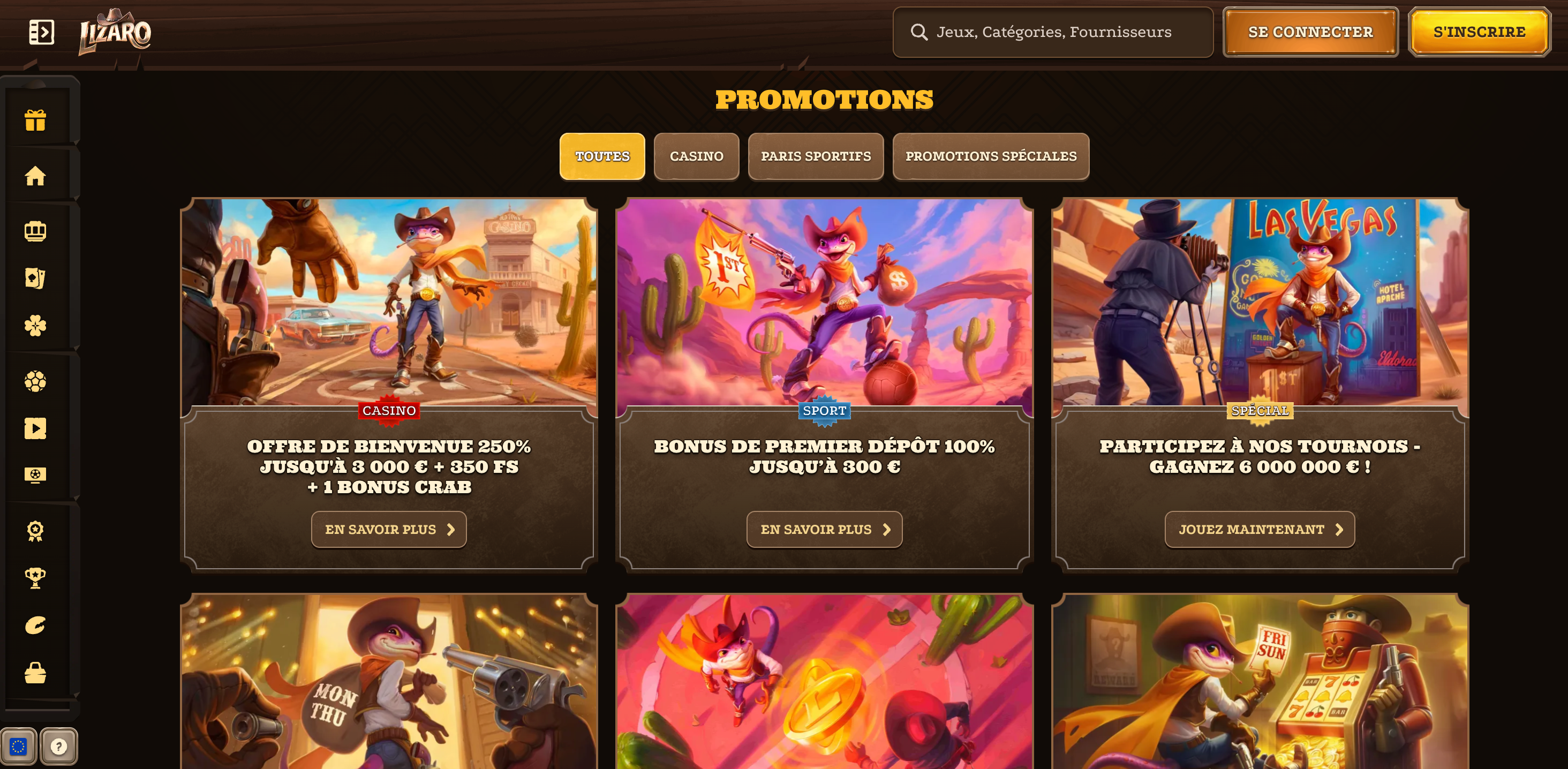 Lizaro casino bonus
