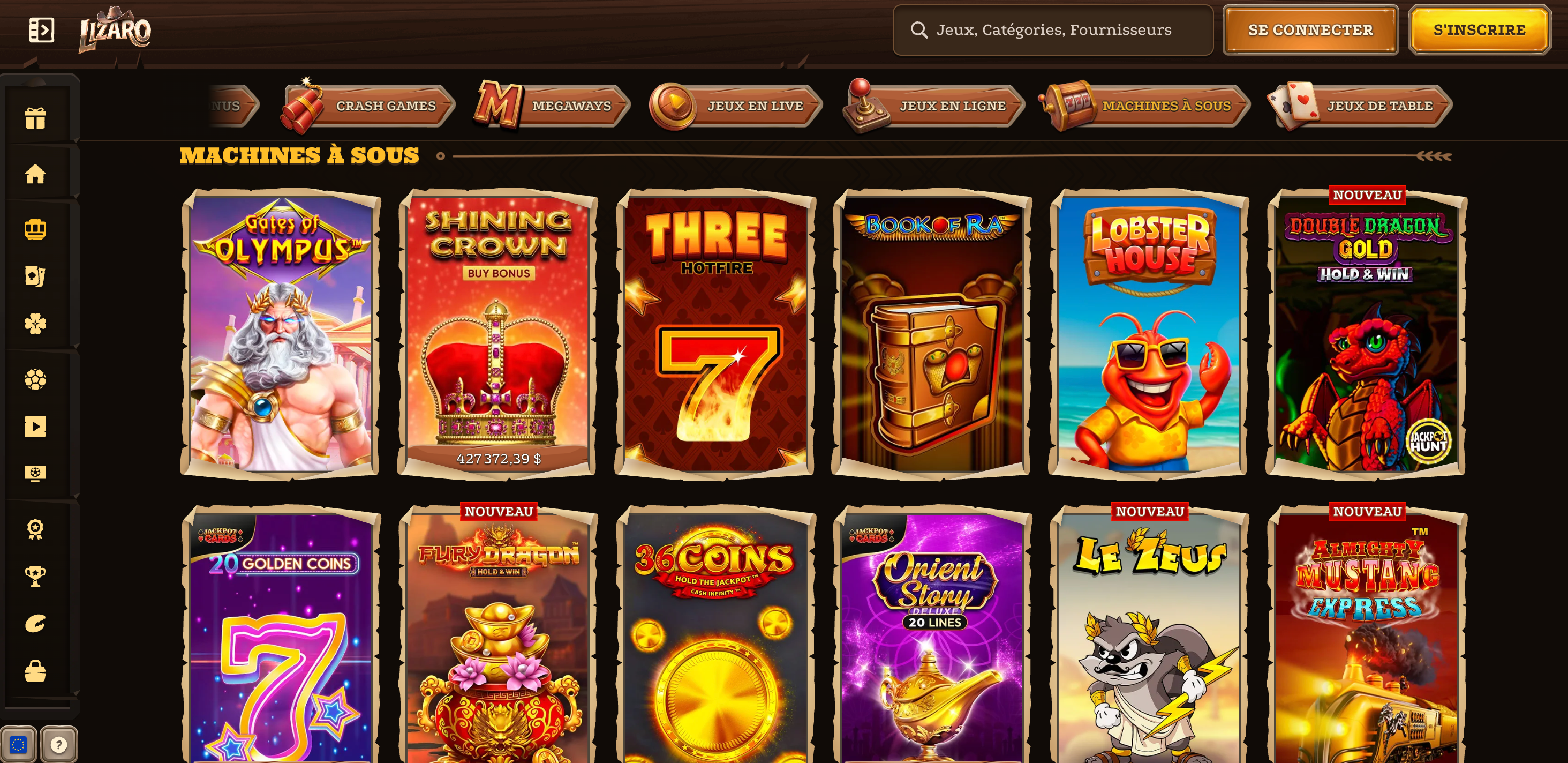 Lizaro casino machines à sous