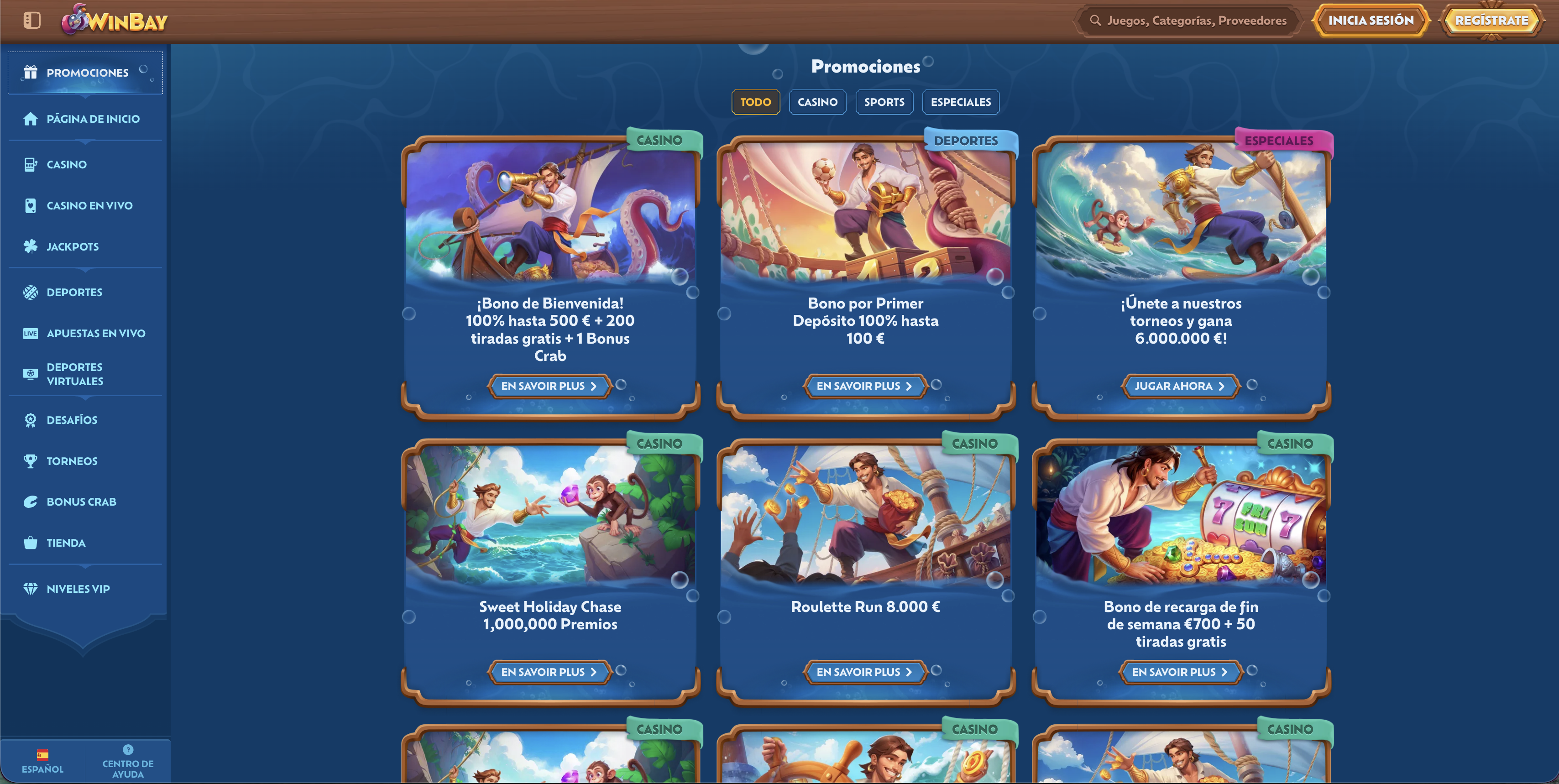 Bonos y promos de Winbay
