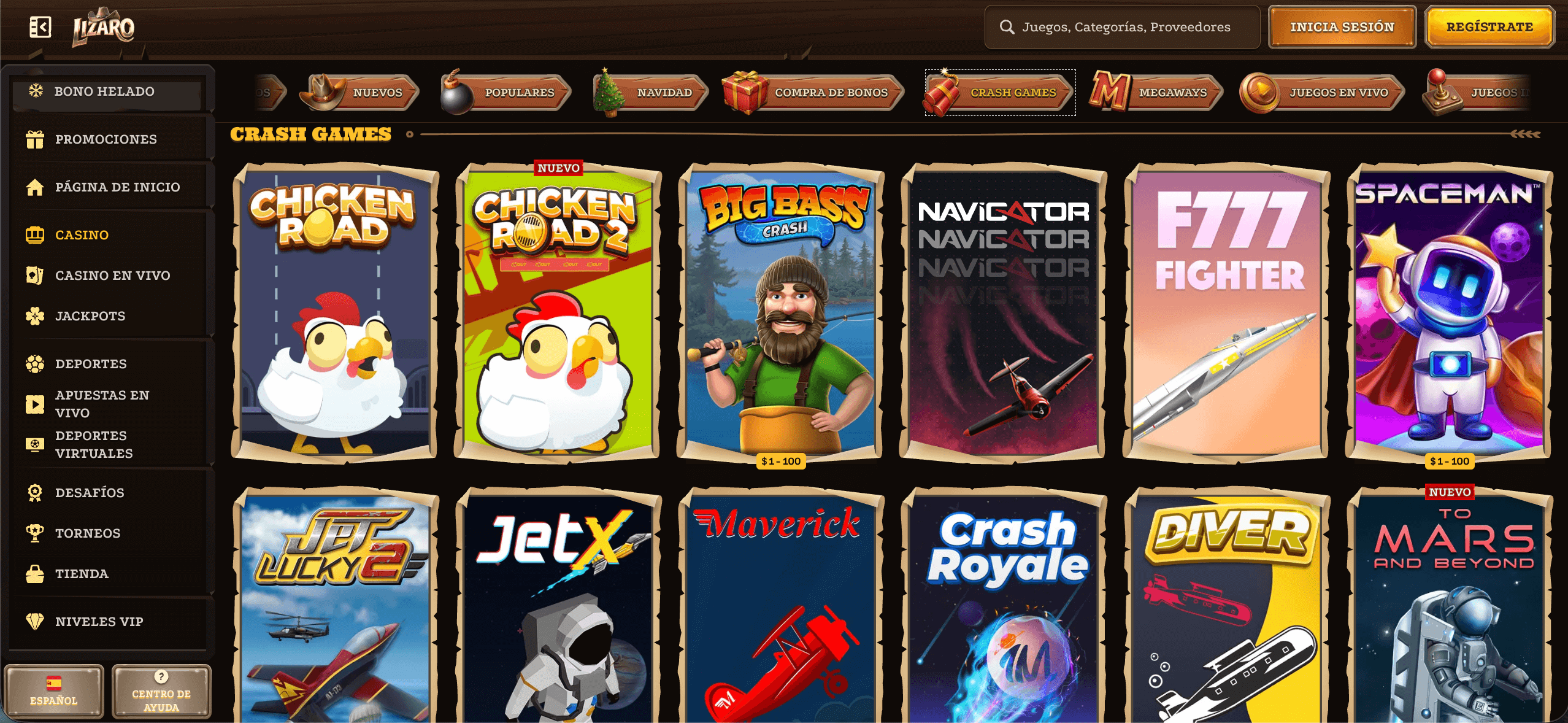 Juegos crash de Lizaro Juegos crash de Lizaro