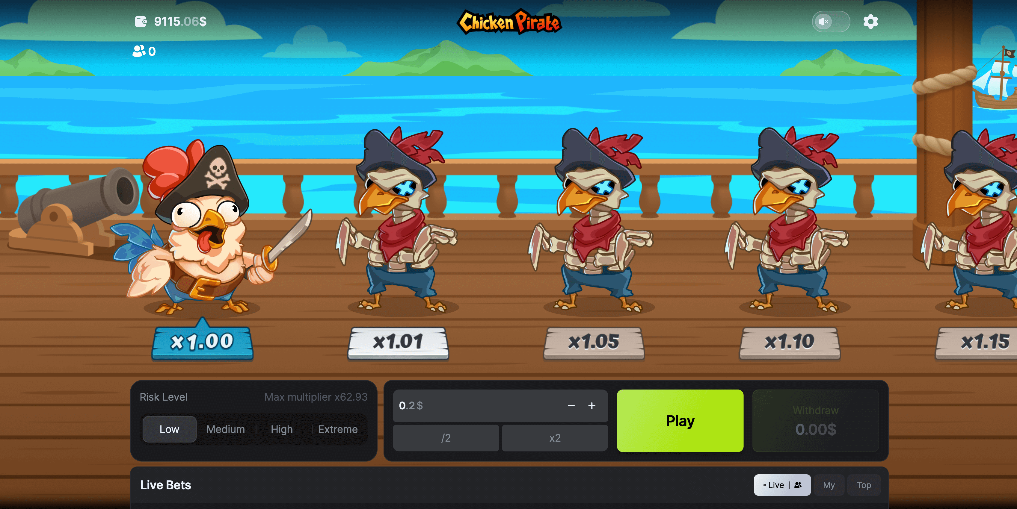 Jeu Chicken Pirate Jeu Chicken Pirate