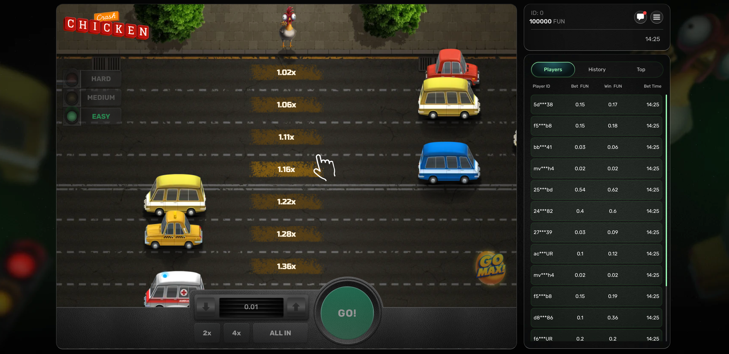 Chicken Crash jeu casino Chicken Crash jeu casino