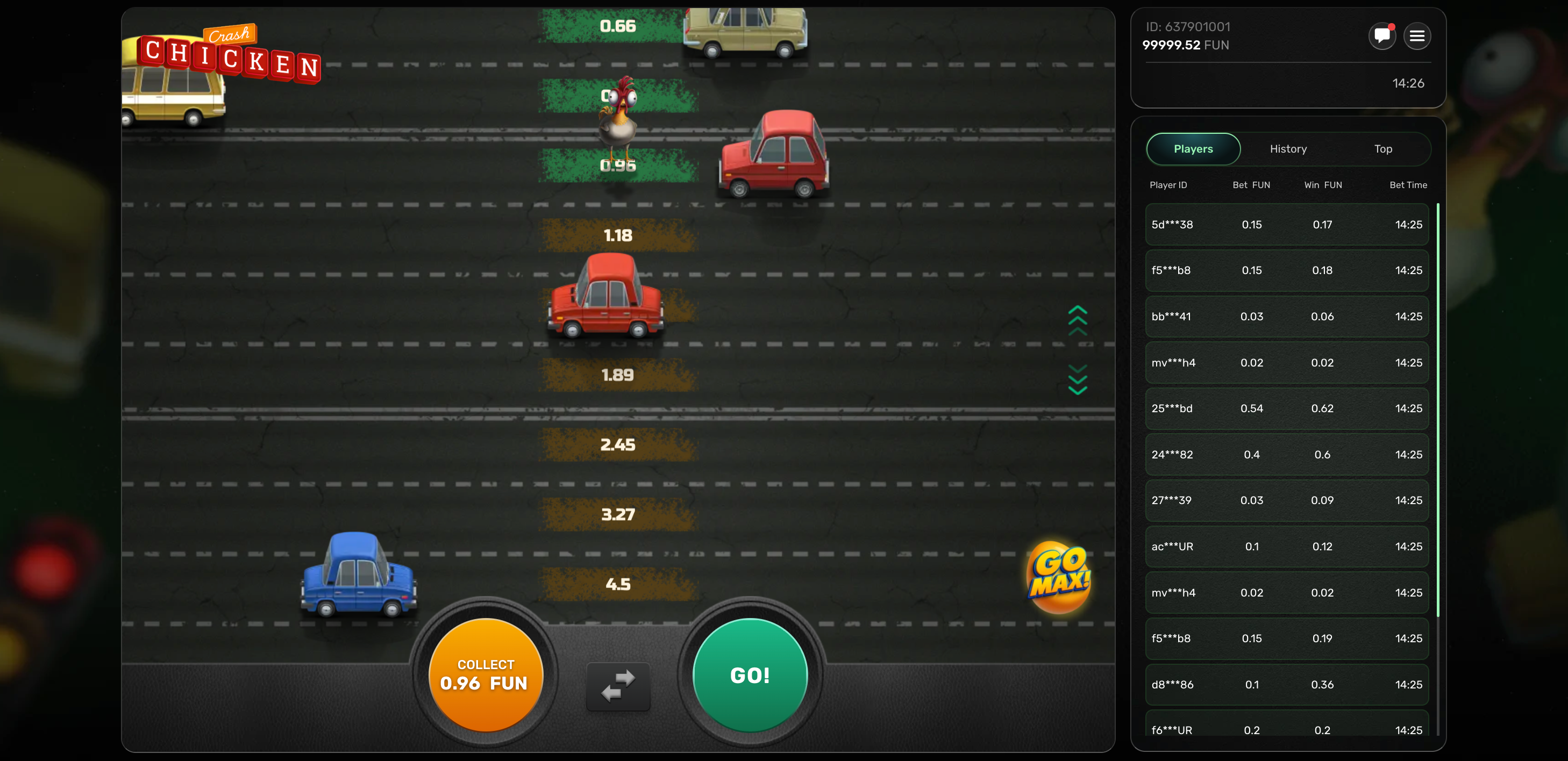 Chicken Crash démo Chicken Crash démo