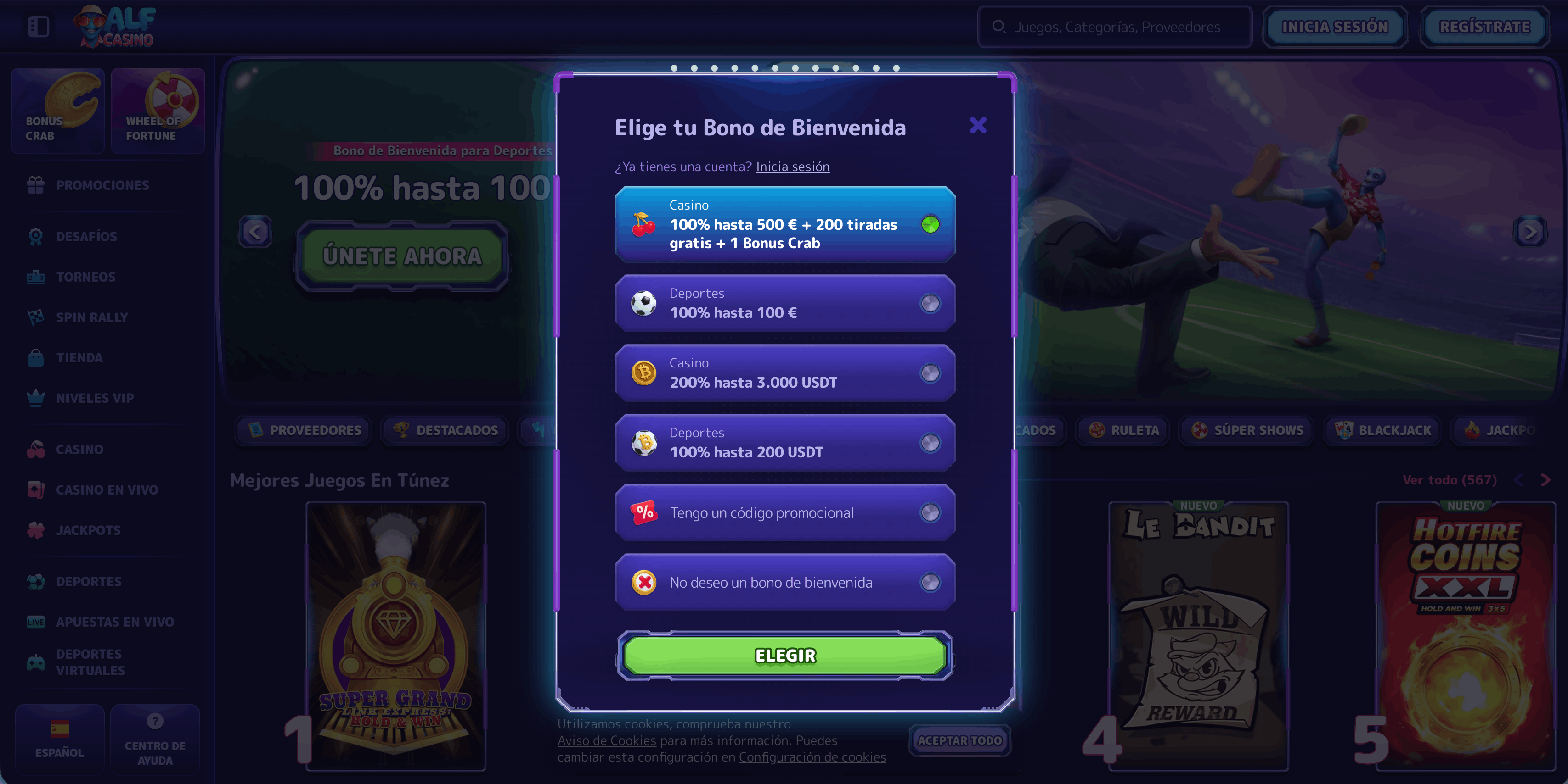 Alf Casino registrate