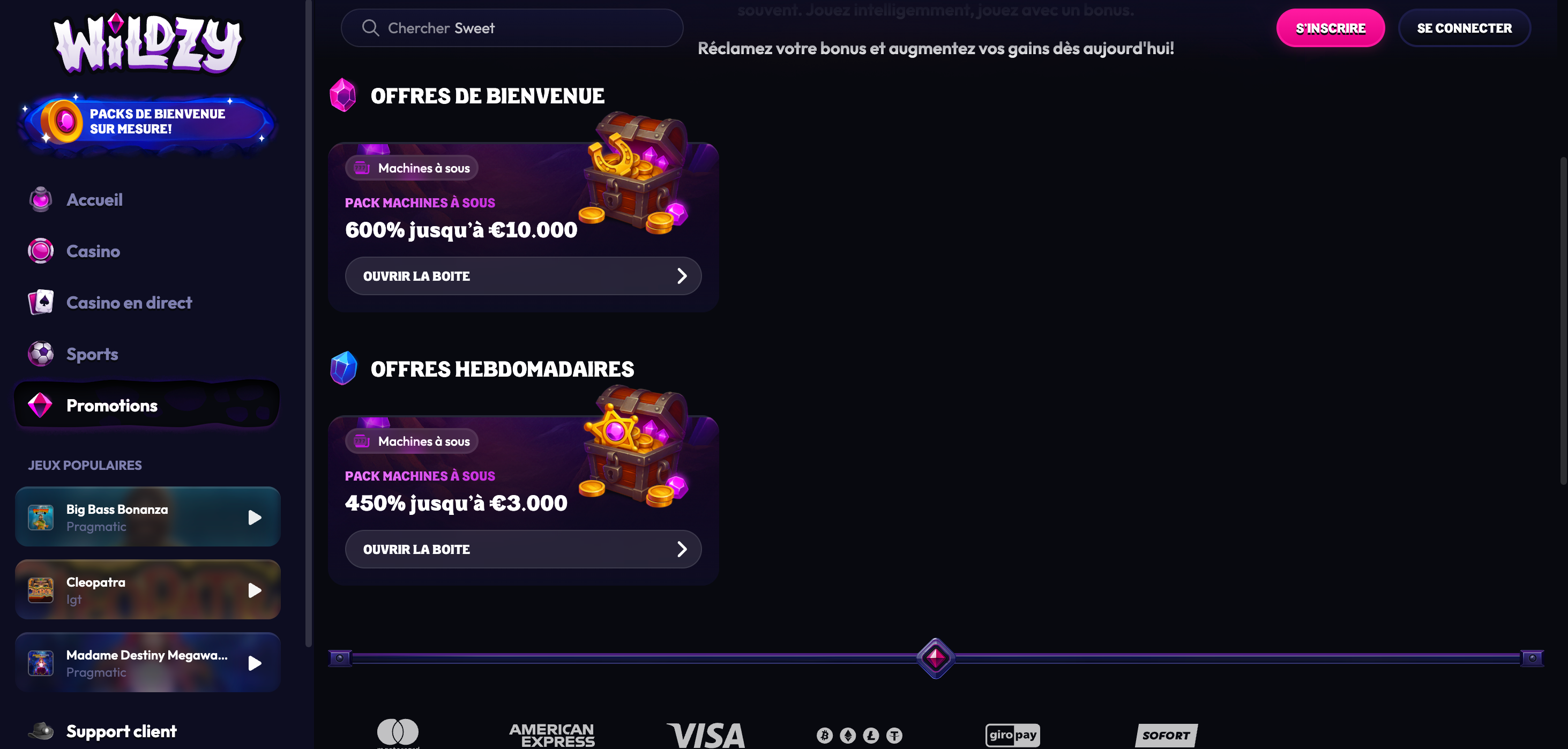 Bonus Wildzy Casino