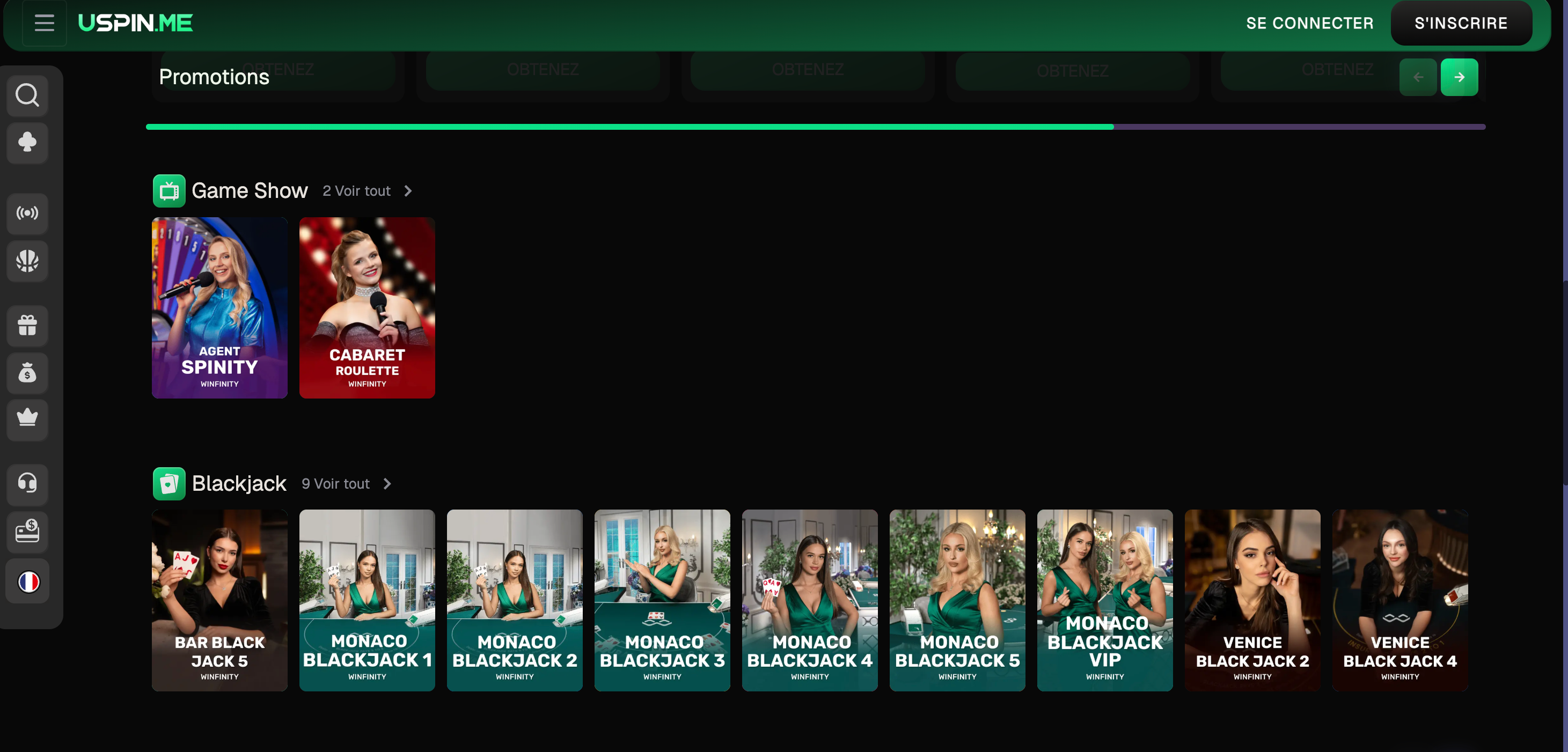 USpin Live Casino