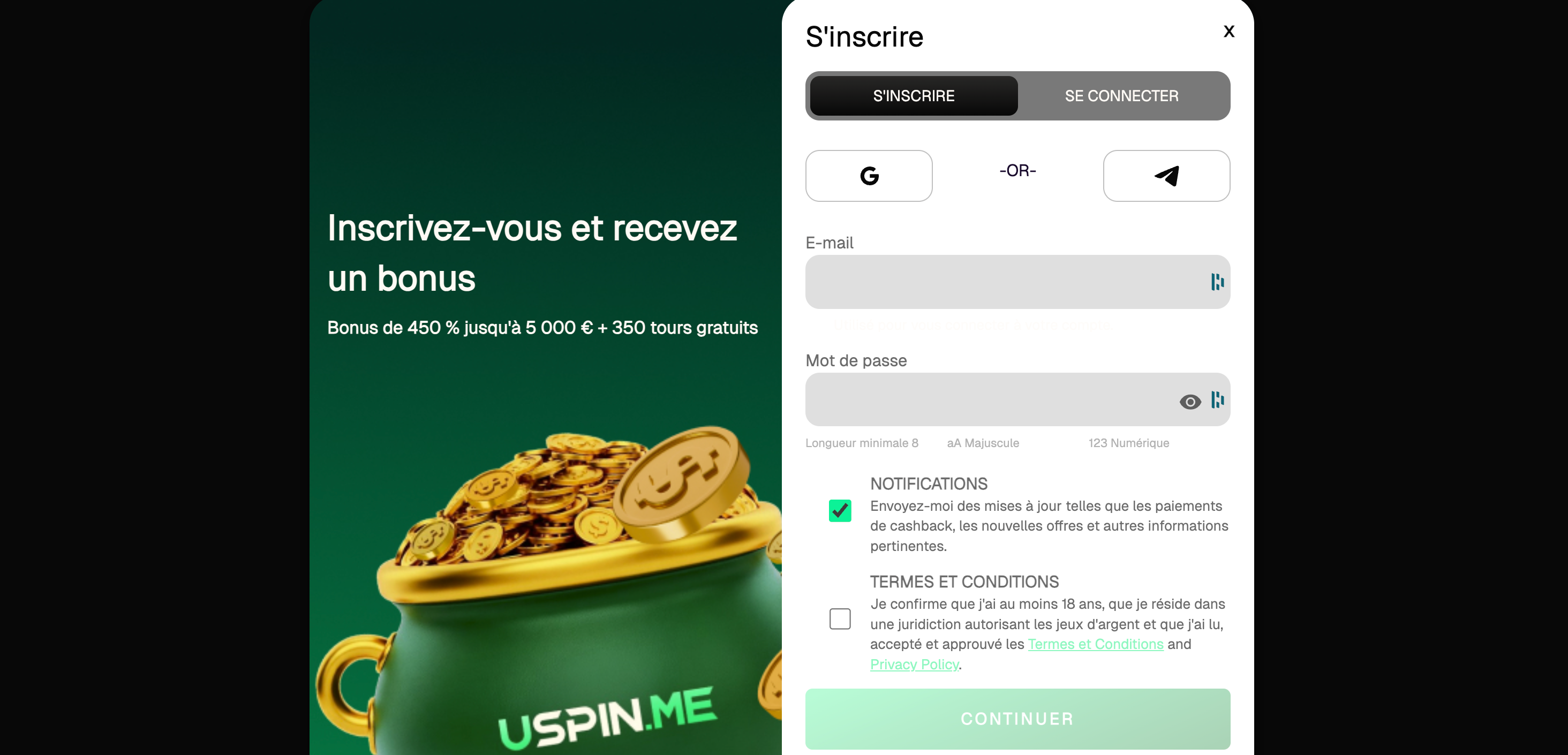 USpin inscription