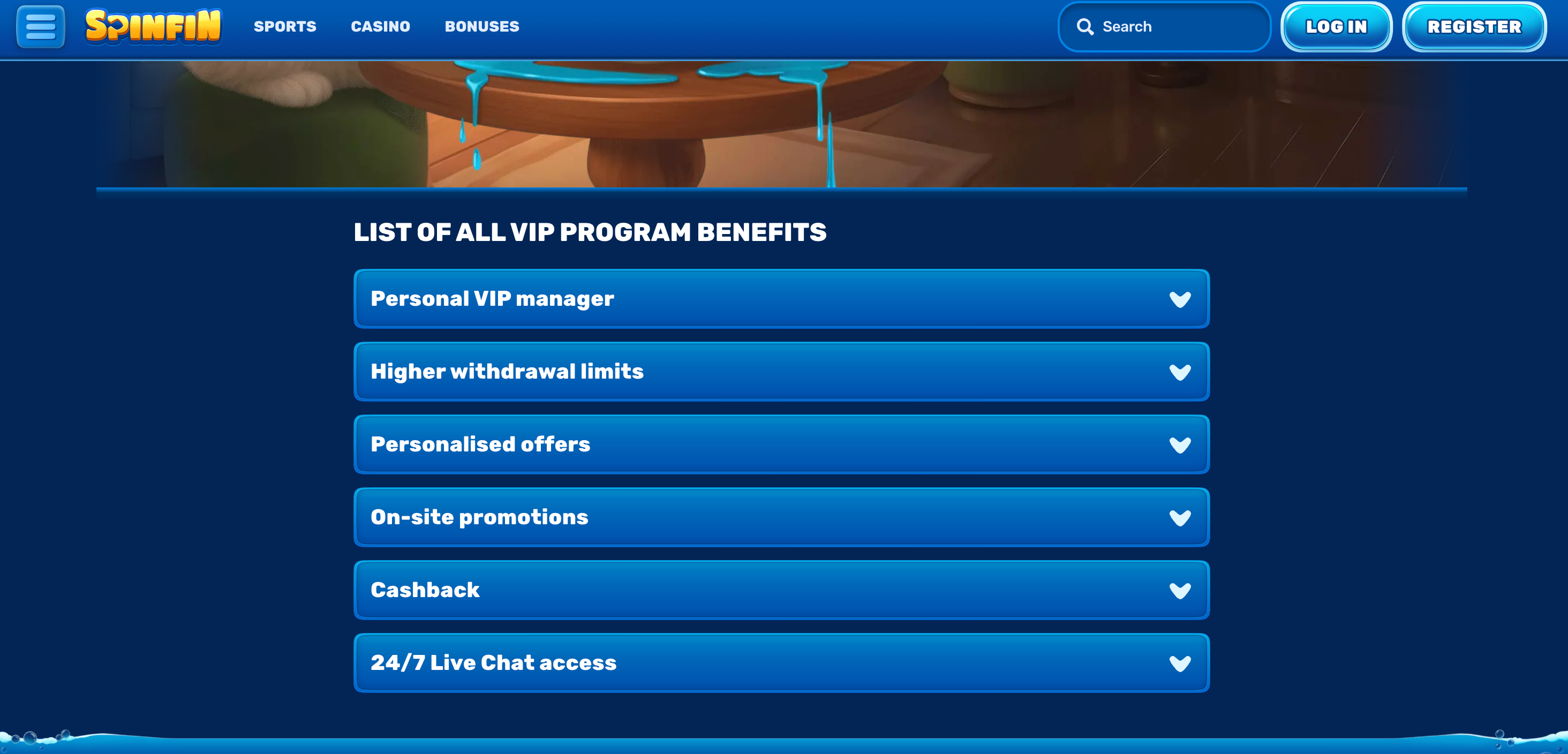 Spinfin programme VIP