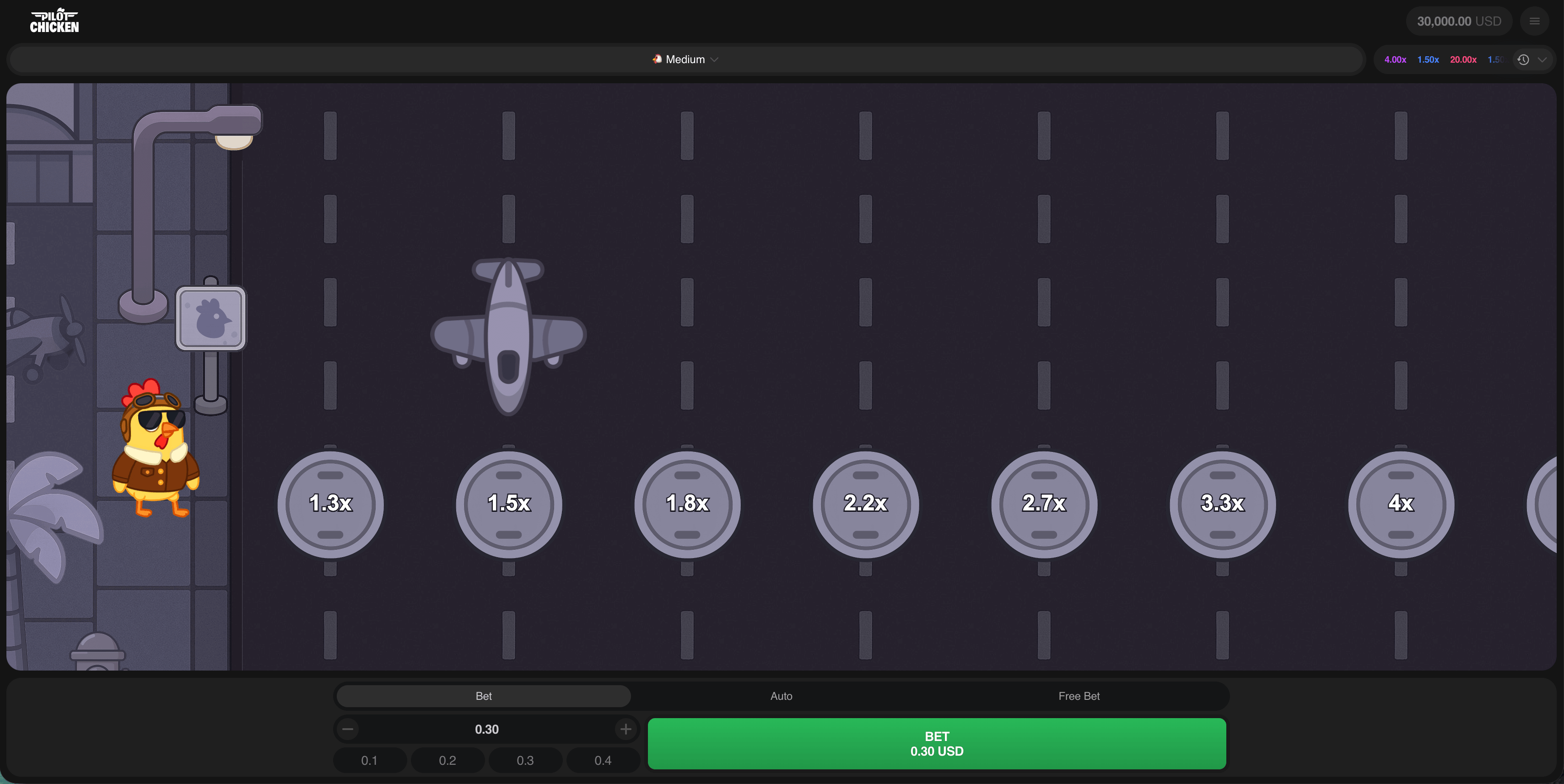 Pilot Chicken casino game