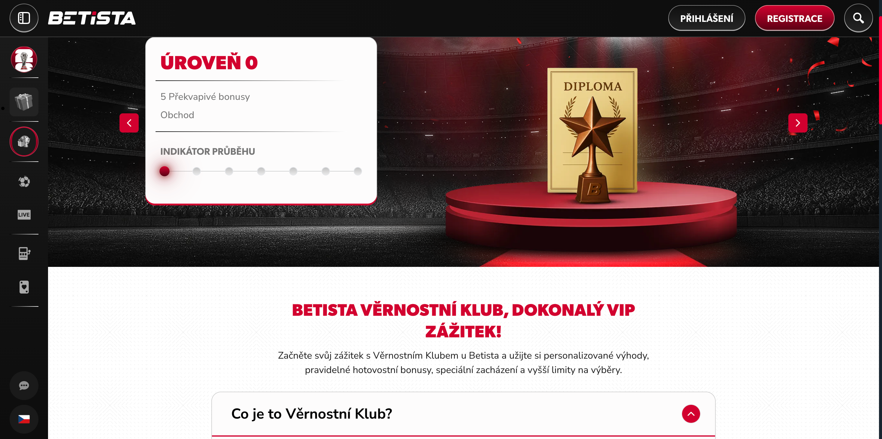 betista věrnostních klubů