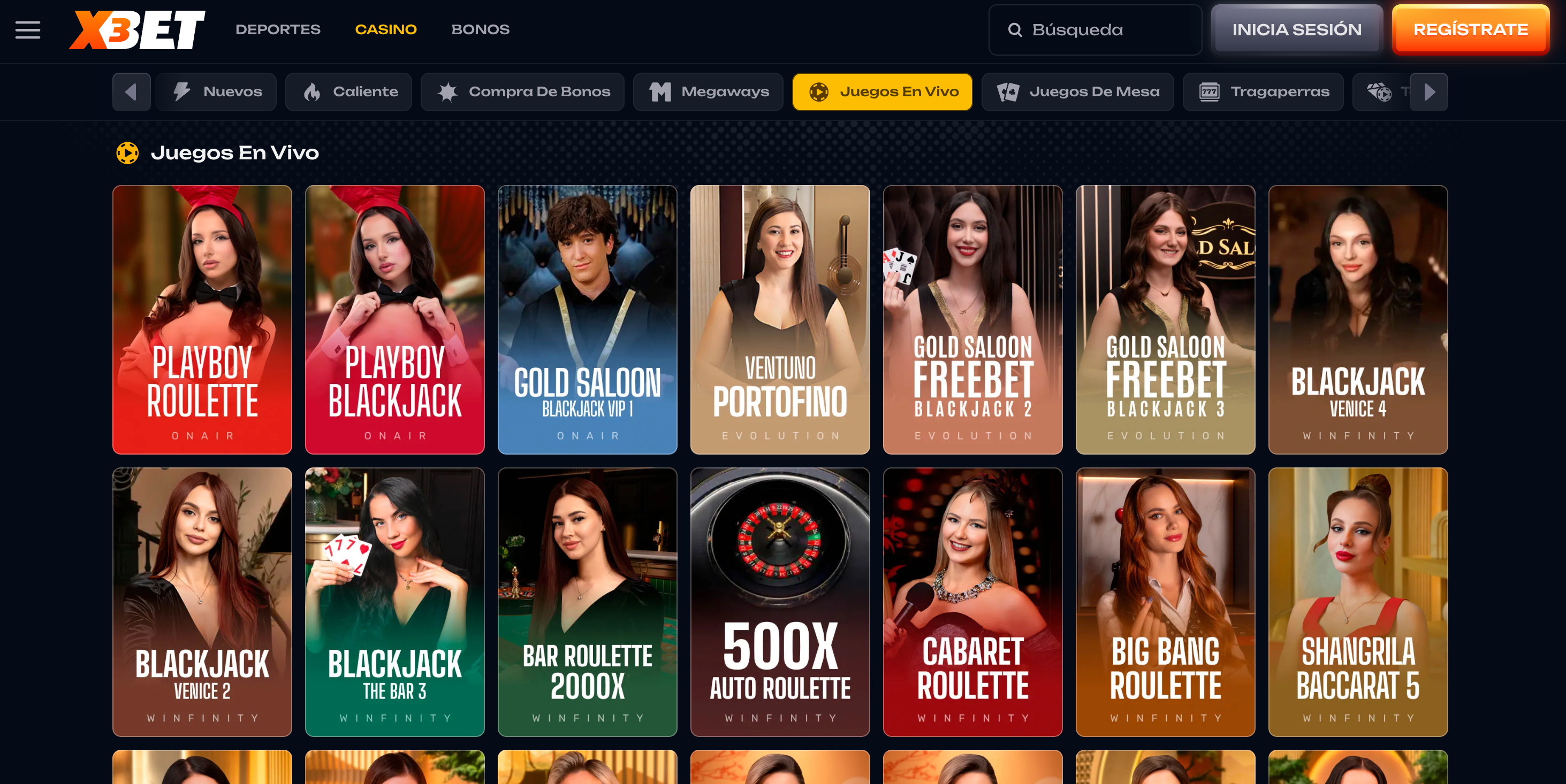 X3bet casino en vivo
