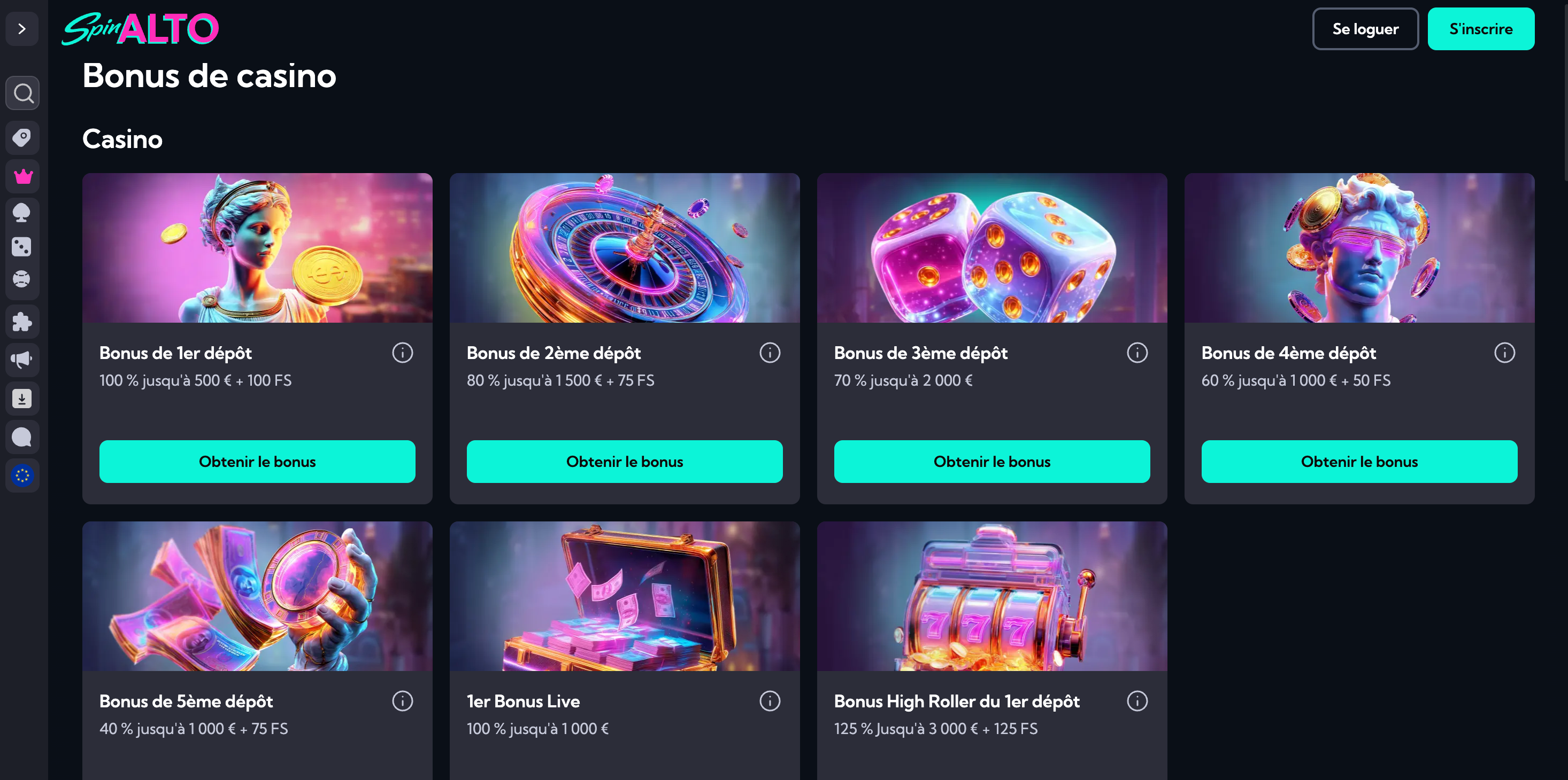 spinalto bonus casino