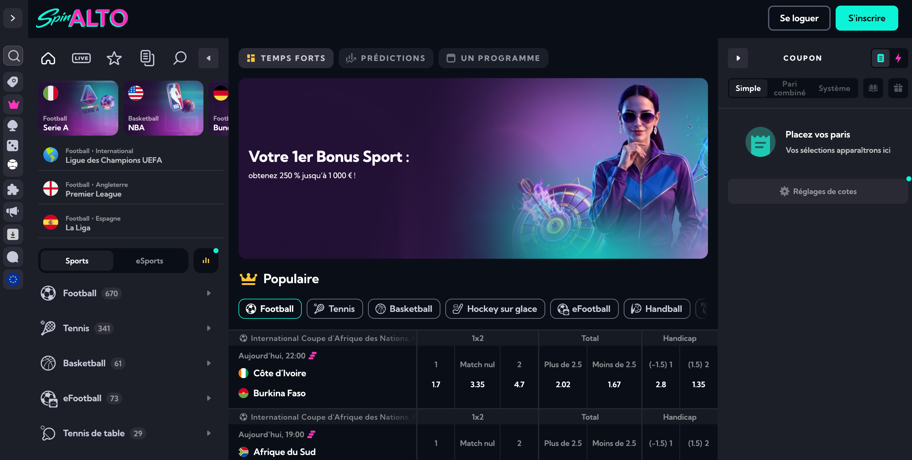 spinalto paris sportifs