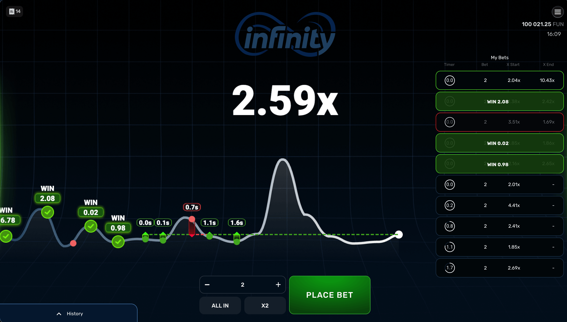 Infinity Crash demo