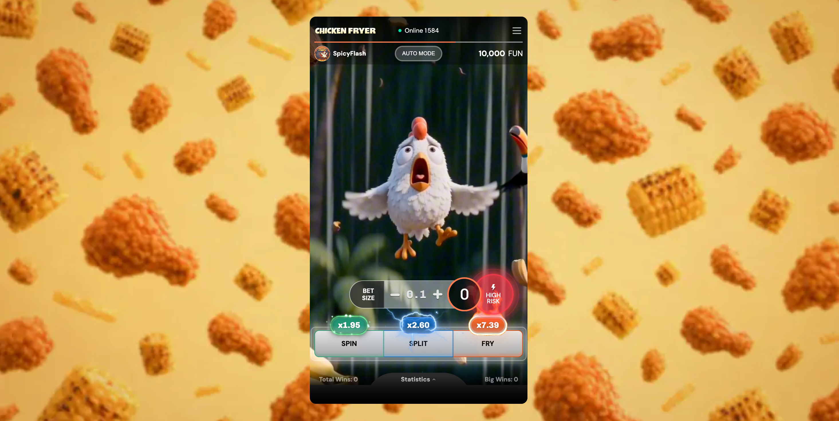chicken fryer casino