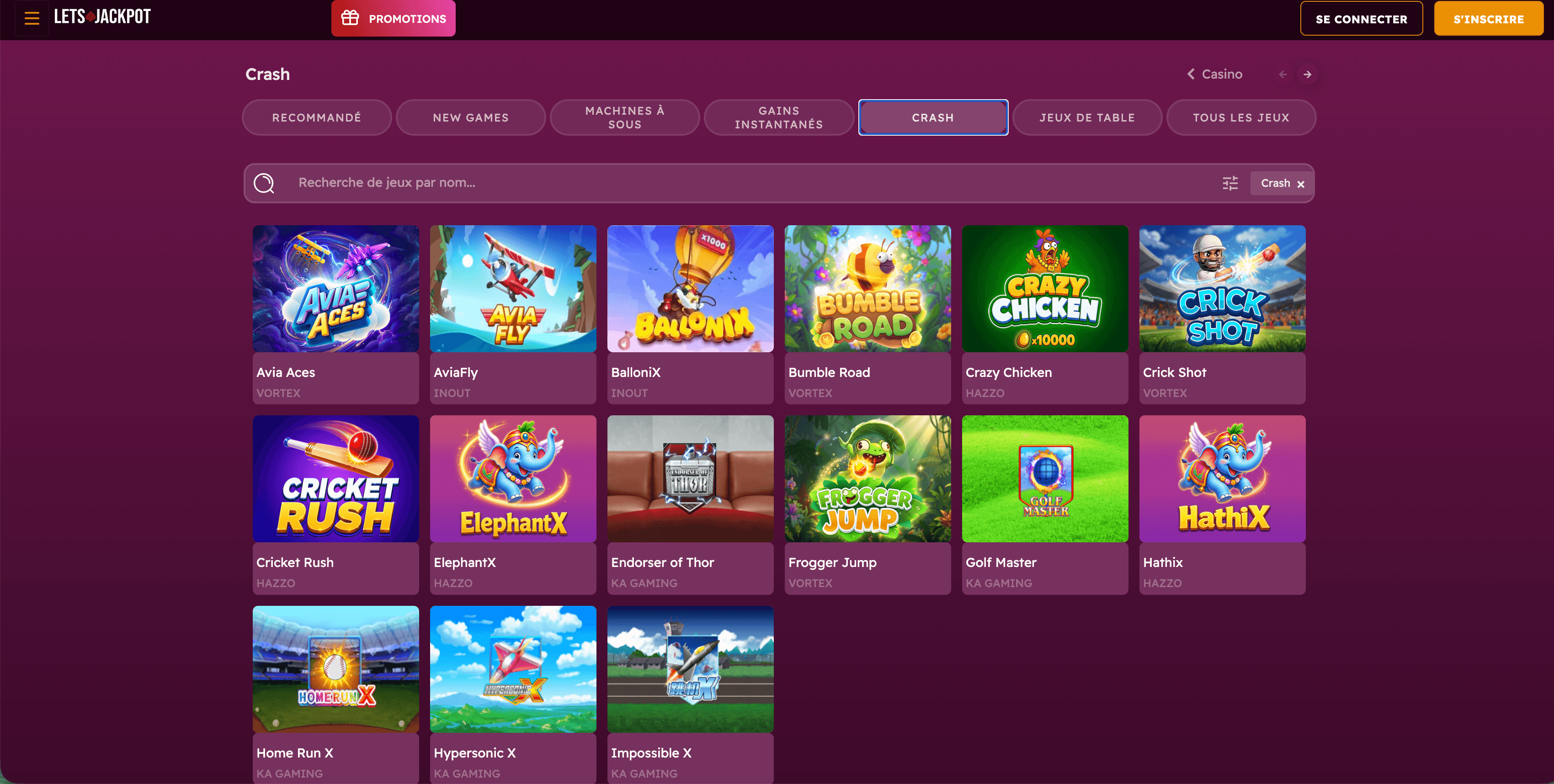 Mini jeux LetsJackpot Casino Mini jeux LetsJackpot Casino