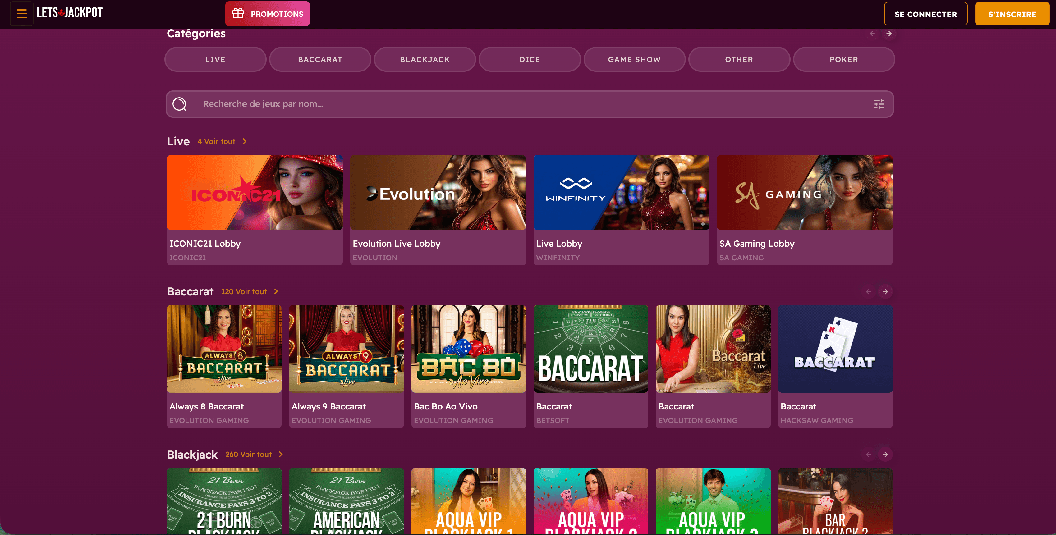 Casino en direct LetsJackpot Casino en direct LetsJackpot