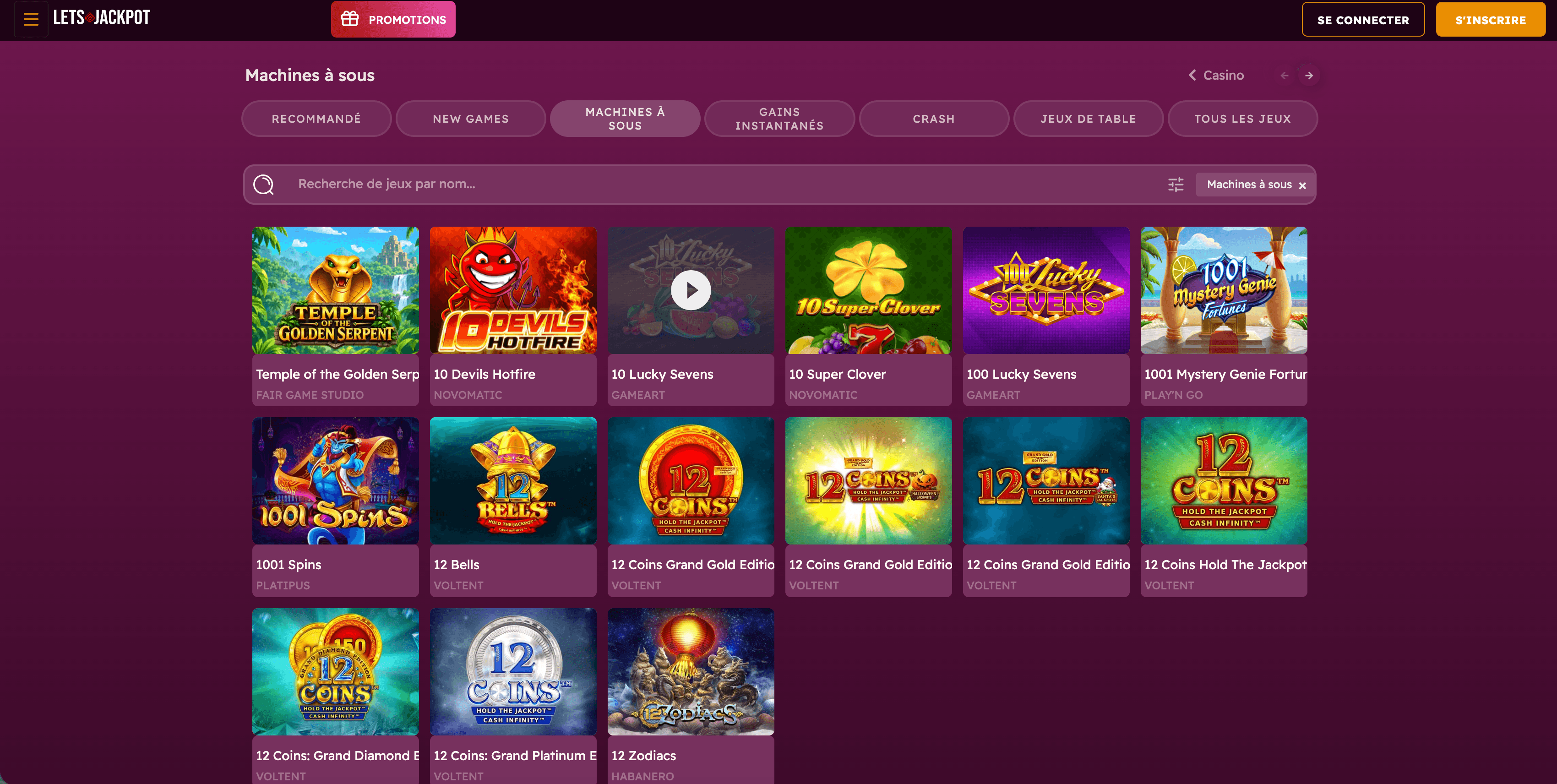 Machines à sous et jackpots progressifs LetsJackpot Machines à sous et jackpots progressifs LetsJackpot