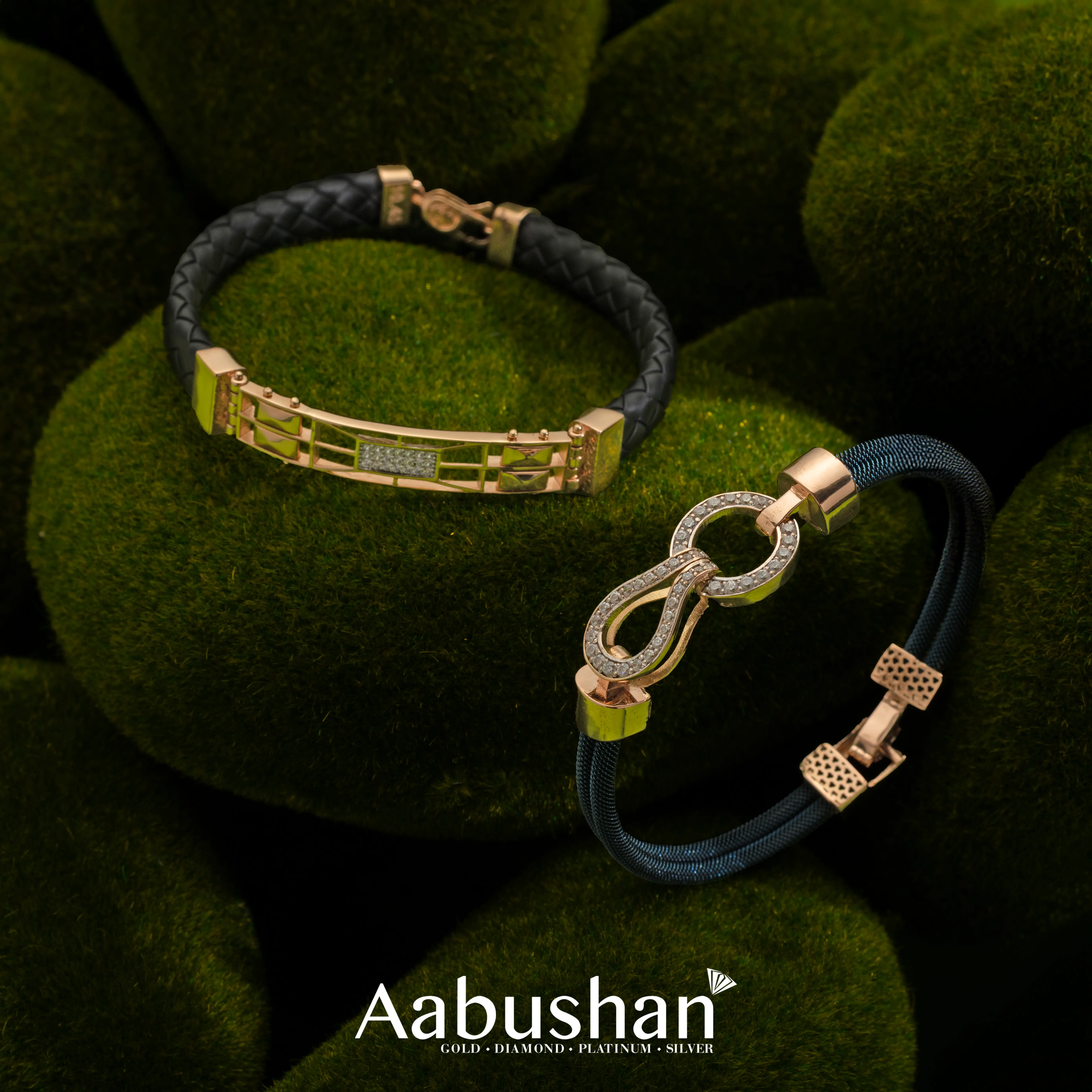 Rose Gold Mens Bracelet Set I 1