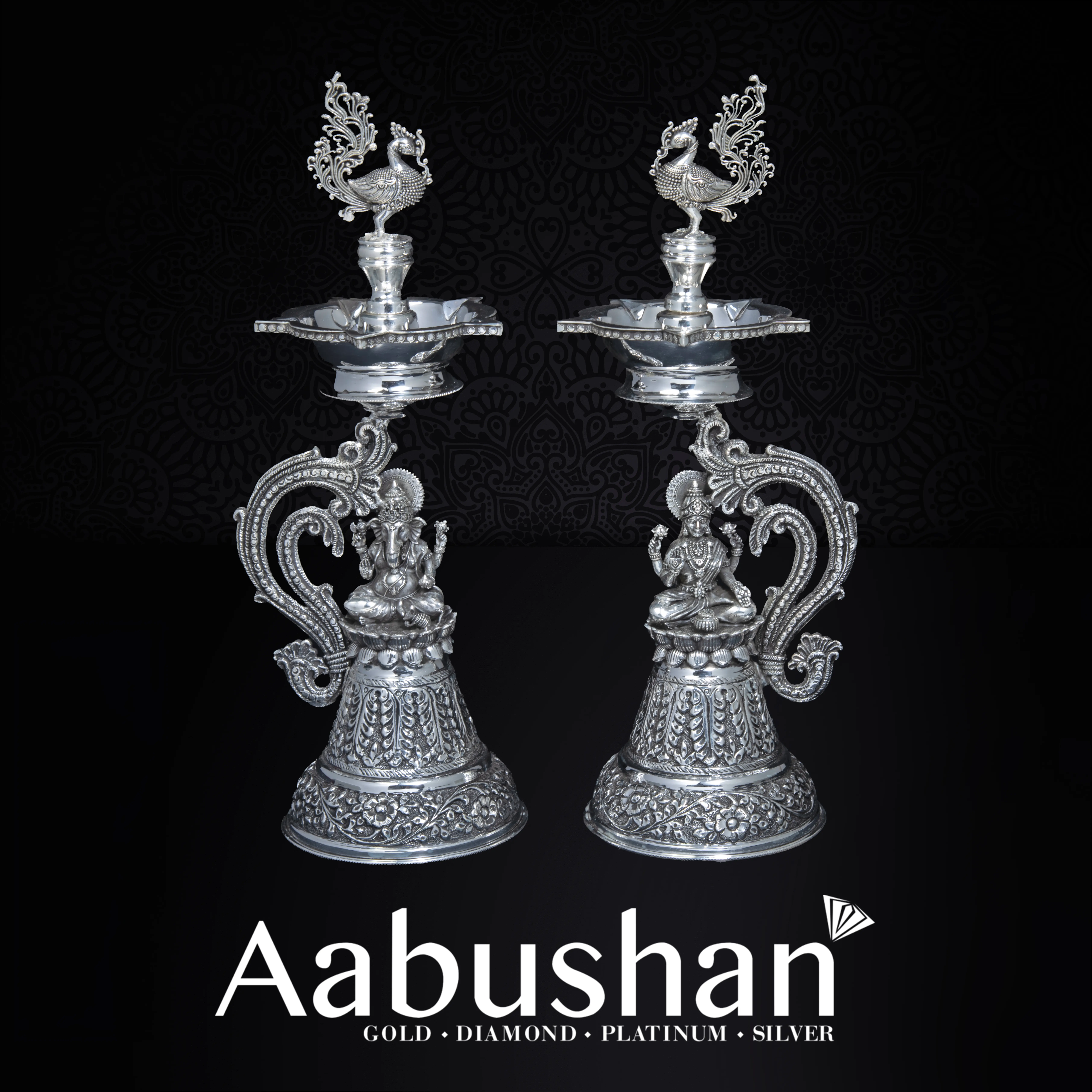 Silver Diya Stand IV 1