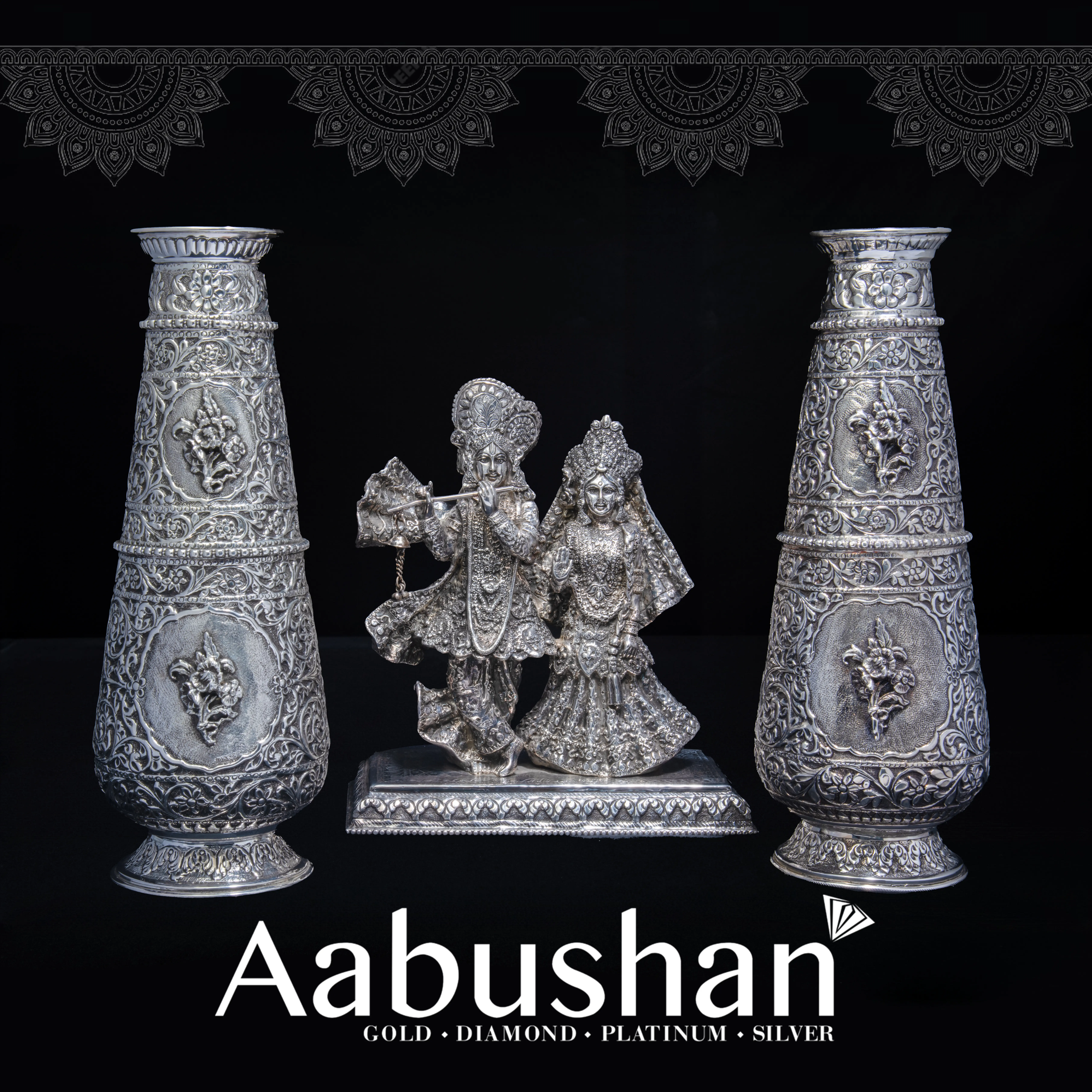 Silver Radha Krishna 1