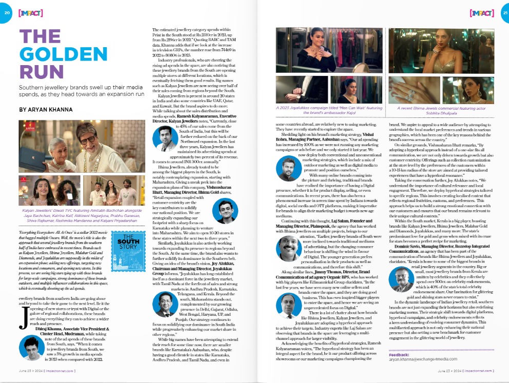 Impact on Net feature — The Golden Run, Aabushan jewellery