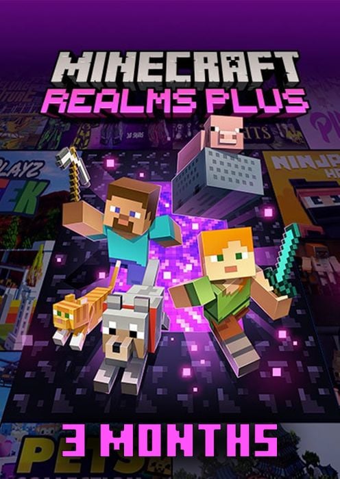 Minecraft Realms Plus - 3 month Subscription :  XBOX ONE/XBOX SERIES X|S/PC