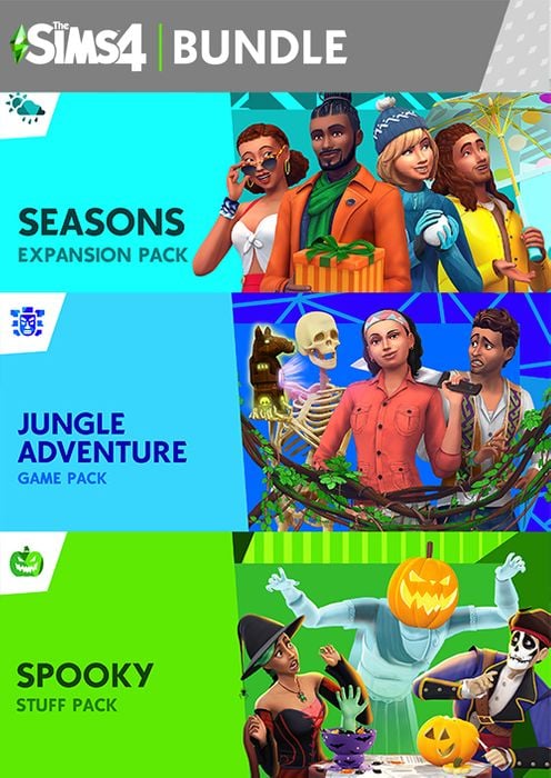 The Sims 4 Bundle - Seasons, Jungle Adventure, Spooky Stuff Xbox One