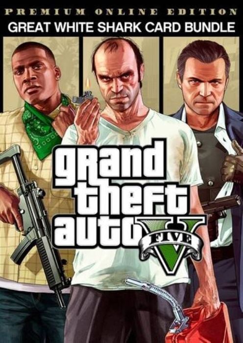 Grand Theft Auto V: Premium Online Edition & Great White Shark Card Bundle PC - Rockstar Games Launcher