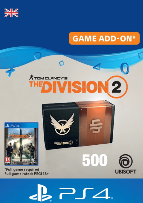 Tom Clancy's The Division 2 PS4 - 500 Premium Credits Pack