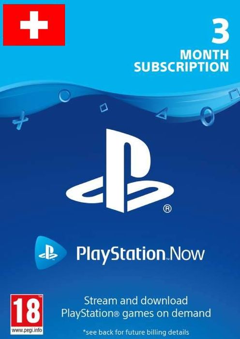 PlayStation Now - 3 Month Subscription (Switzerland)