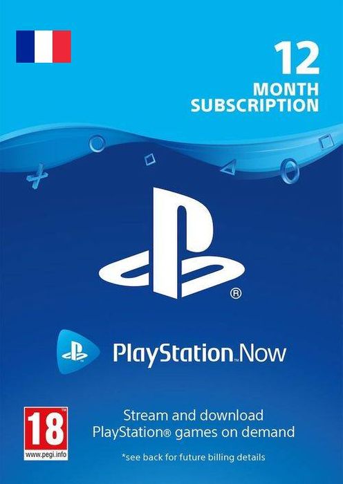 PlayStation Now - 12 Month Subscription (France)