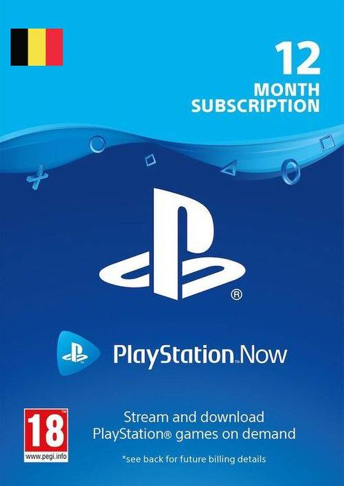 Playstation Now - 12 Month Subscription (Belgium)