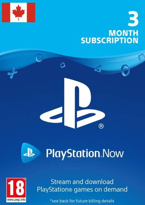 PlayStation Now - 3 Month Subscription (Canada)