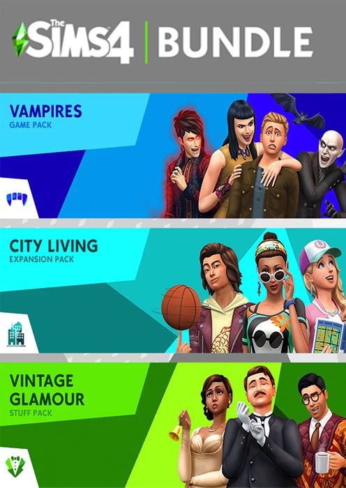 The Sims 4 Bundle - City Living Vampires Vintage Stuff Pack PS4 (Netherlands)