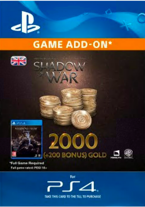 Middle-Earth: Shadow of War - 2200 Gold PS4