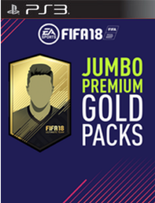 FIFA 18 PS3 - 5 Jumbo Premium Gold Packs DLC