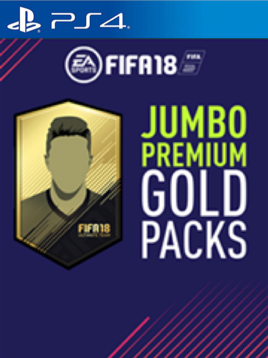 FIFA 18 PS4 - 5 Jumbo Premium Gold Packs DLC
