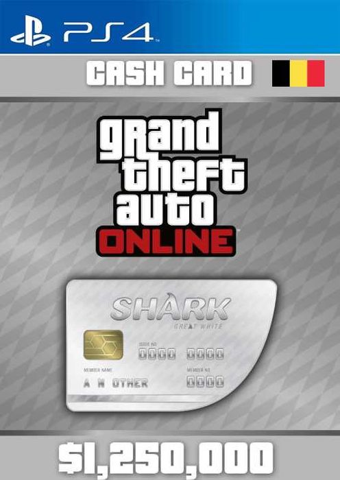 Grand Theft Auto Online Great White Shark Cash Card PS4 (Belgium)