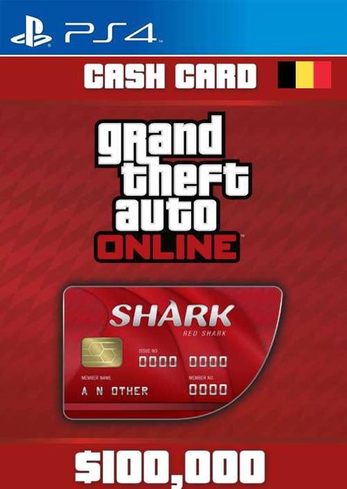 Grand Theft Auto Online Red Shark Cash Card PS4 (Belgium)