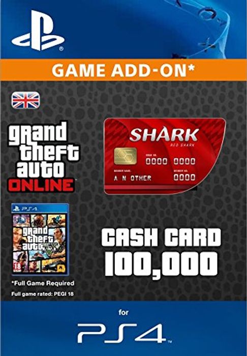 Grand Theft Auto Online (GTA V 5) Red Shark Cash Card PS4 (UK)