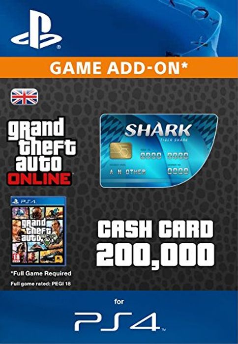 Grand Theft Auto Online (GTA V 5) Tiger Shark Cash Card PS4 (UK)