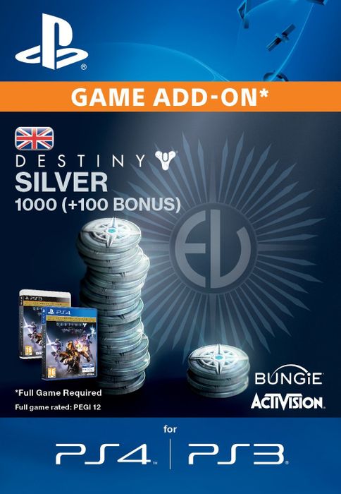 Destiny Silver 1000 (+100) PS3/PS4